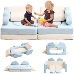 Kids Play Corduroy Modular Couch for Playroom