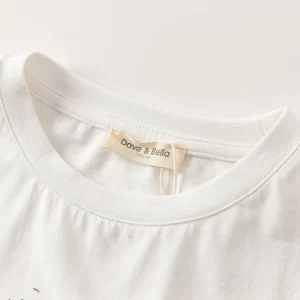 Casual  Short Sleeve Printed Cotton T-Shirt for Girls