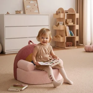 Toddler Chair with Soft Teddy Plush