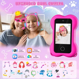 Cute Paws Kids Smartphone Camera with 2.8 Inch Touch Screen