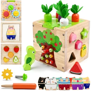 5 in 1 Montessori Wooden Educational Learning Sensory Toys